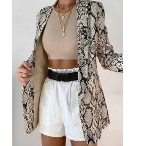 Women's Snake Print Blazer
